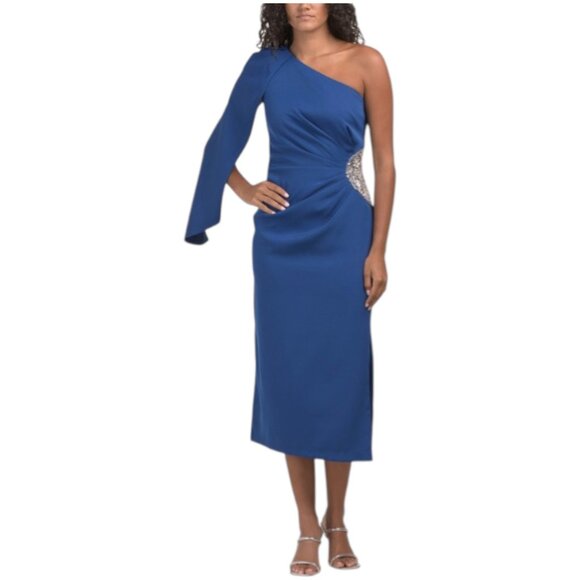 JS COLLECTIONS Cape Sleeve Embellished Cocktail Dress - Picture 1 of 2